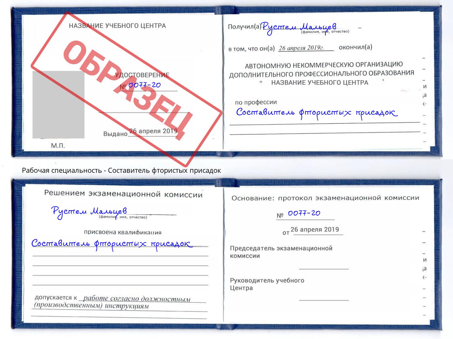 Составитель фтористых присадок Камышин